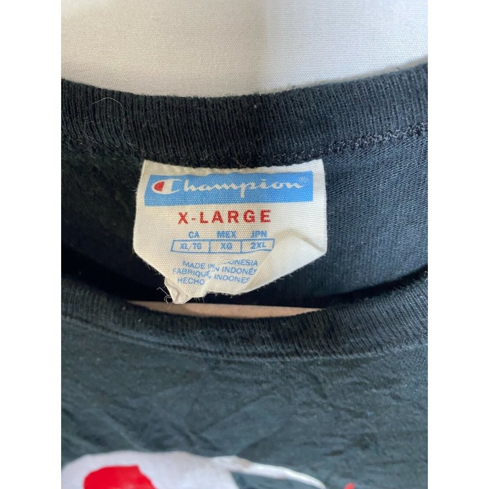 Vintage Champion Shirt Adult Extra Large Black Logo Pullover Tee‎ Mens. - Picture 4 of 9
